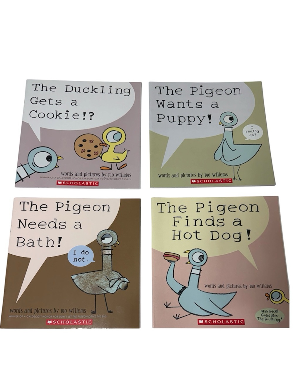 Mo Willems Pigeon Book Lot of 4 Scholastic Children’s Books